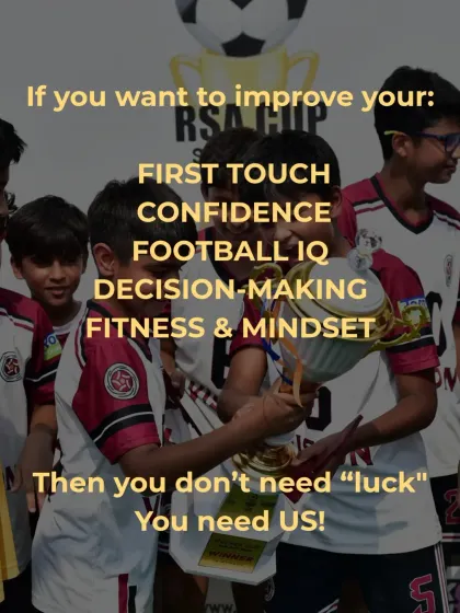 If you want to improve your first touch, confidence, and football IQ, you don't need luck. You need the right training, the right environment, and the right mindset, which is exactly what I provide.