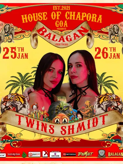 Our poster for the Balagan Festival in Goa at House of Chapora. The artwork was so unique and captured the eclectic vibe of Goa.
