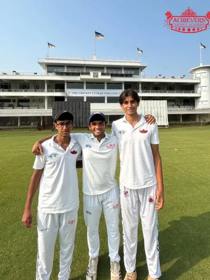 Three of our players soaking in the atmosphere at Brabourne Stadium. These experiences are what build a lifelong passion for the game.