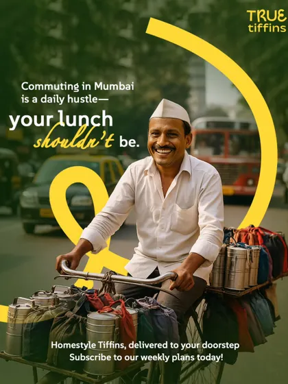 Commuting in Mumbai is a hustle, but your lunch shouldn't be. I've partnered with the city's legendary Dabbawalas to make sure your home-style tiffin reaches you on time, every time.