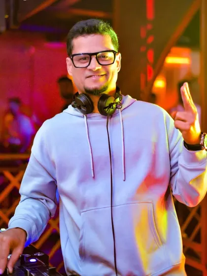 Lost in the music, found in the moment. This is me in my happy place, curating the vibes for the night.