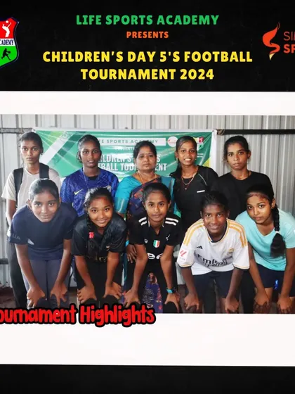 A team photo from the Children's Day Football Tournament. These events bring together players from different schools and backgrounds, fostering friendships and a sense of community.