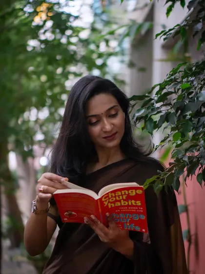 Another angle from my reading-themed photoshoot.