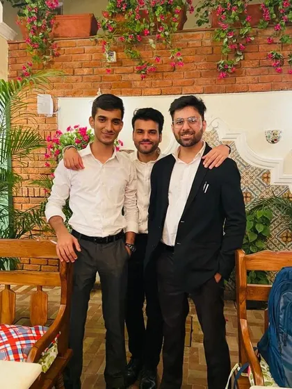 With colleagues at a casual outing. The life of a lawyer involves building strong networks and friendships within the profession.