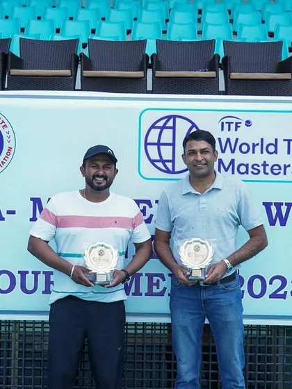 A proud moment for our founder and his partner at the ITF World Ranking Tournament. This firsthand experience in high-stakes competition is what sets our event management apart.