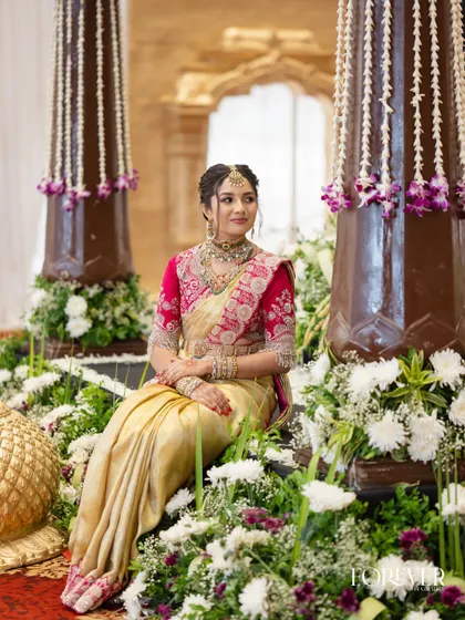 Another beautiful portrait of the bride's sister, looking graceful and elegant. The makeup is designed to be timeless and photogenic.