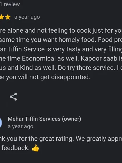 We started this service especially for people who are living alone and miss home-cooked food. This review perfectly captures the problem we are trying to solve.