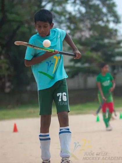 A young player showing off his skills during the 2022 camp. Talent Day is always a highlight, where campers get to be creative.