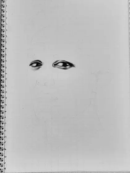 A detailed look at the 22 hours it took to draw Sunil Chhetri. You can see how I start with the eyes and build the portrait from there using the grid method.