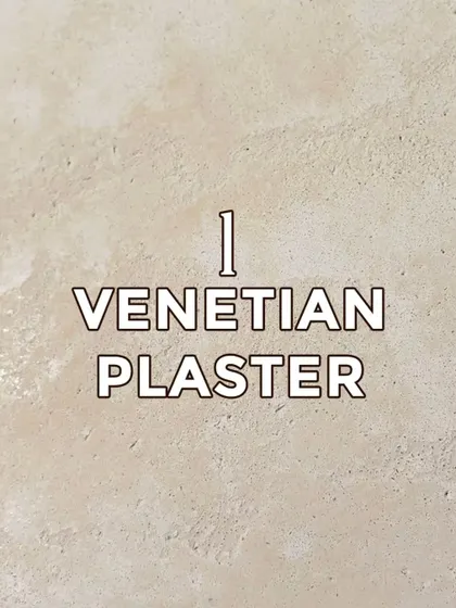 Number one on our trending materials list is Venetian plaster. Its polished, marble like finish adds subtle texture and sophistication to walls and ceilings.
