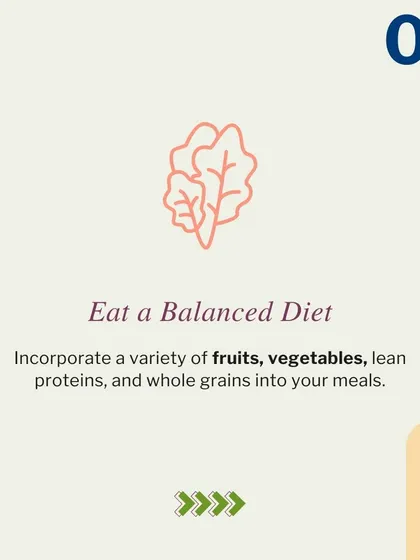 The first pillar of a healthy lifestyle is eating a balanced diet. I encourage incorporating a wide variety of fruits, vegetables, lean proteins, and whole grains into every meal.