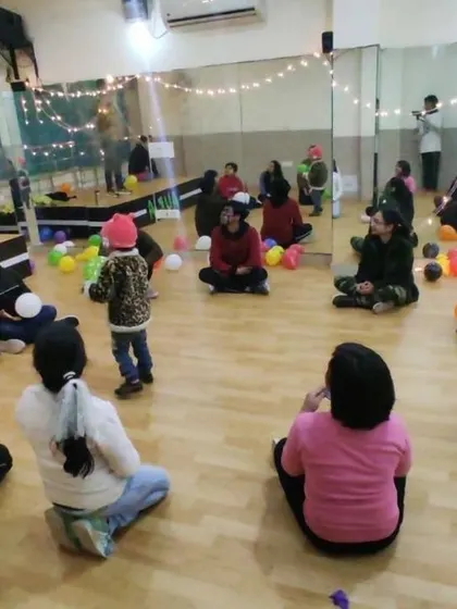 Another view of our New Year's gathering, showing the relaxed and friendly community we've built.