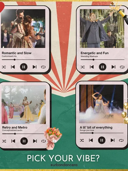 Pick your vibe. Are you romantic and slow, energetic and fun, or a little bit of everything? This guide helps you define your Sangeet style.