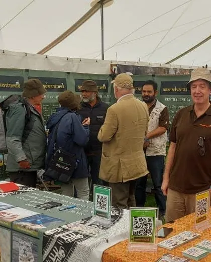 A look inside our busy stall at the Global Birdfair. We connect with hundreds of nature lovers, sharing our curated birding tours and conservation partnerships.