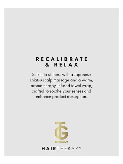 Recalibrate and relax. Our rituals, featuring products from our luxury lines, are enhanced with Japanese shiatsu scalp massage and aromatherapy-infused towel wraps to soothe the senses and improve product absorption.