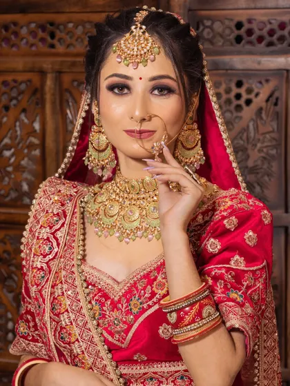 This stunning bridal look was created by one of our students. We focus on teaching techniques that produce professional, client-ready results, so you graduate with confidence and a strong portfolio.