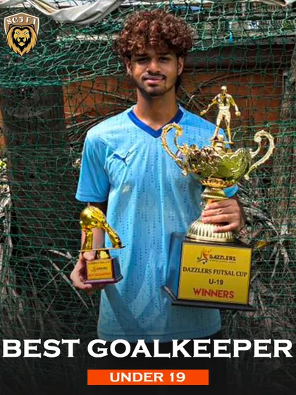 The Best Goalkeeper award for the Under 19 category at the Dazzlers Futsal Cup. We pride ourselves on producing top-quality keepers.