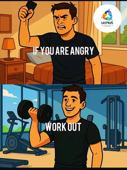 If you are angry, channel that energy into a workout. Physical exertion is a healthy and productive way to release frustration and tension, leaving you feeling calmer and more in control.