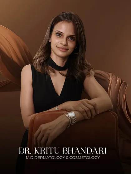 This is me, Dr. Kritu Bhandari. With a focus on thoughtful science and minimalism, I bring my global experience in facial aesthetics and skin rejuvenation to help enhance, not mask, your natural beauty.