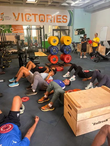 Recovery is an active weapon. Here, I'm guiding the Haryana Steelers through diaphragmatic breathing exercises. This isn't just relaxation; it's a science-backed method to activate the parasympathetic nervous system for faster, more complete recovery.