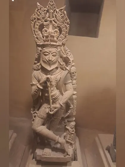 A 13th century carving of a bearded Rama in the Jaisalmer fort, challenging modern depictions of clean shaven gods.