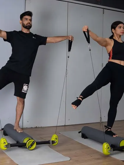 We use awesome equipment like the MOTR to work on balance, agility, and cardio. It's a full-body workout that challenges you in new ways and proves that fitness is for everyone, no matter your goals.