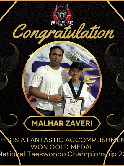 Congratulations to our winner on his fantastic accomplishment, winning a Gold Medal at the 2024 National Taekwondo Championship.