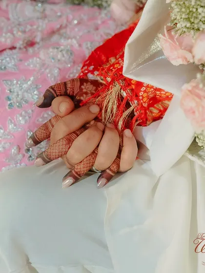 The 'Gathbandhan', the tying of the knot, symbolizing the eternal bond between the couple.