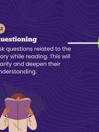 A helpful tip: Asking questions related to the story while reading can clarify and deepen your child's understanding.