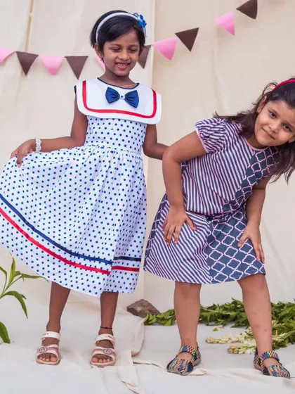 Another look at these two friends, highlighting their individual styles. It shows how my dresses cater to different personalities.