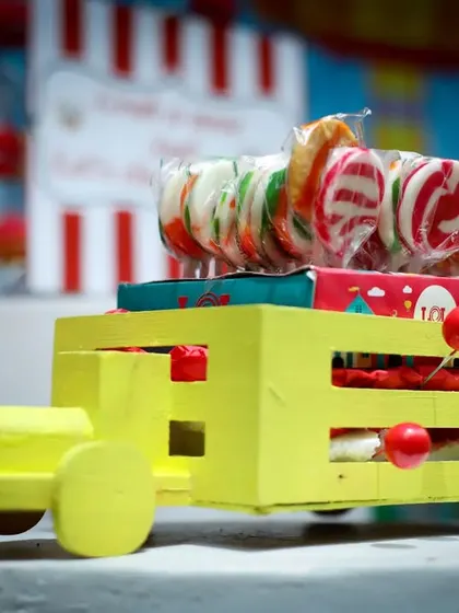 Another shot of the candy truck, a creative way to display treats.