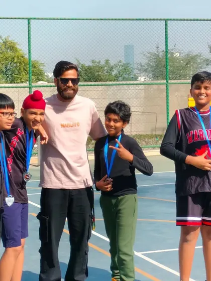 Celebrating with another group of talented players after a competitive inter-society tournament.