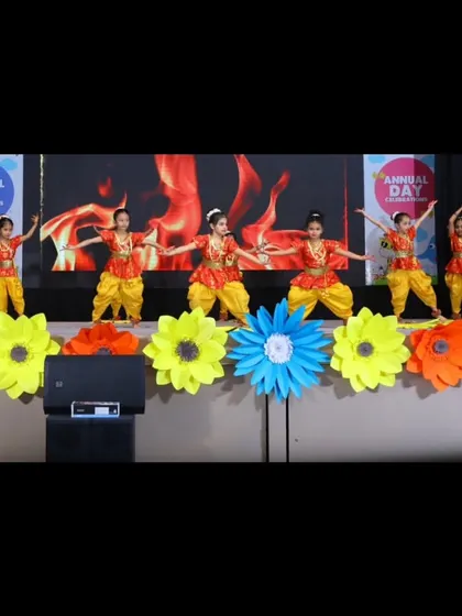 A different angle of the beautiful performance by the young dancers at the school's annual day.
