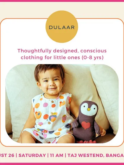 Dulaar offers thoughtfully designed, conscious clothing for little ones. This adorable printed dress is both comfortable and stylish, perfect for your baby.