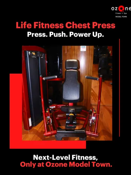 Our Life Fitness Chest Press machine is designed for optimal pectoral muscle engagement, helping you build a stronger and more defined upper body.