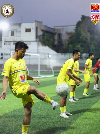 Players in our yellow kit work on their juggling and ball control. Consistency is key. Showing up every day and putting in the work is what separates good players from great ones.