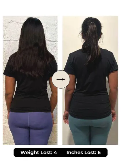 Vrinda lost 4 kgs and 6 inches in 6 weeks. She overcame her lack of motivation by joining our program, where she adopted a mindful approach to nutrition and now strength trains 3 times a week.