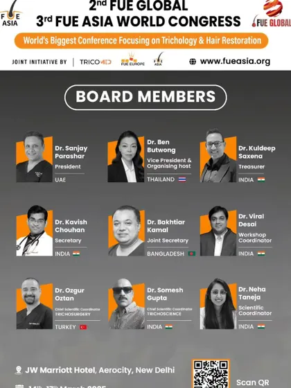 The FUEASIA Board Members for 2024-25. I am proud to serve as Secretary, working to advance clinical and educational standards.