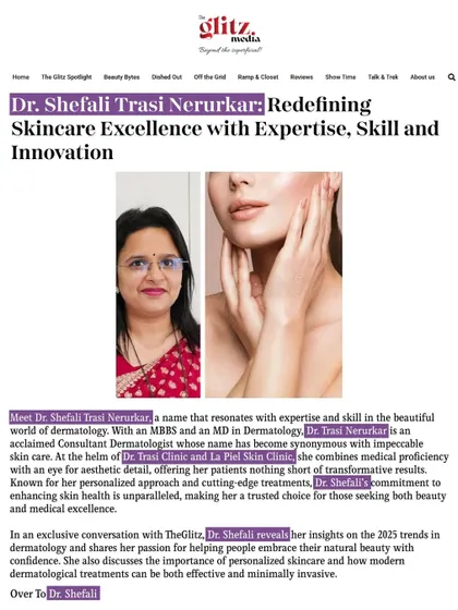 I was honored to be featured in Flitz Media Magazine, where I discussed redefining skincare excellence with expertise and innovation. The article covers my commitment to personalized care and combining medical proficiency with an aesthetic eye.