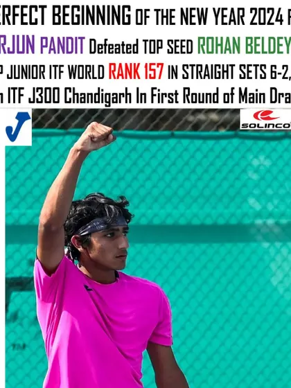 A perfect start to the year, defeating the top seed ranked 157 in the world at the ITF J300 in Chandigarh. This shows our players are trained to compete against the best.