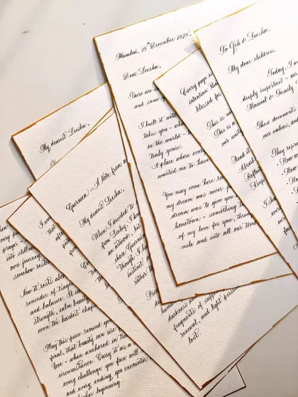 This project involved transcribing 16 letters with over 1600 words under a tight deadline. It was a reminder that even under pressure, the focus remains on creating something beautiful and meaningful, one steady stroke at a time.