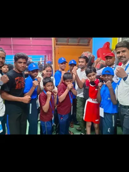 Our full junior boxing team at the Karnataka Mini Olympics. It was a great event for us, and I’m proud of every single kid who stepped into that ring.