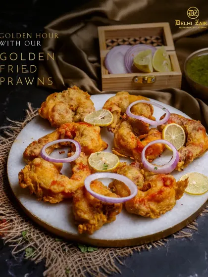 Golden hour with our Golden Fried Prawns. Crispy on the outside, juicy on the inside, they are pure indulgence.