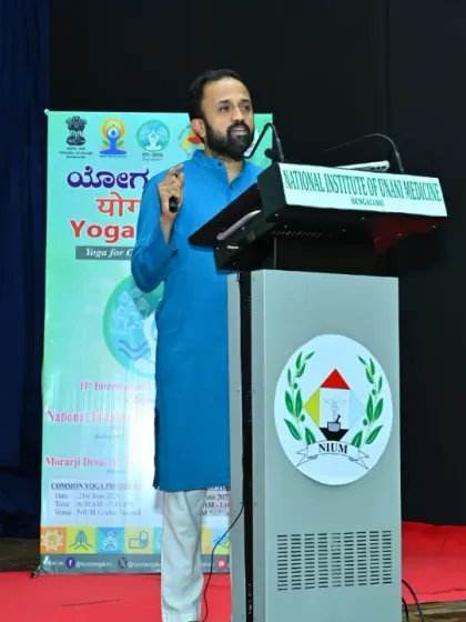 Speaking at the National Institute of Unani Medicine during the International Day of Yoga celebrations. Sharing the stage with other experts is always an enriching experience.