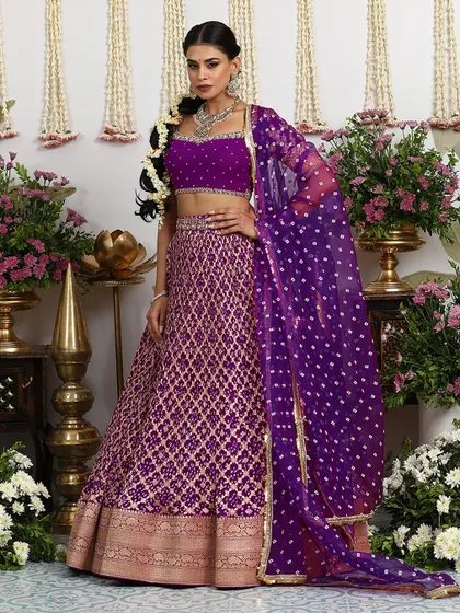 Another view of this stunning lehenga, capturing its regal and festive spirit.