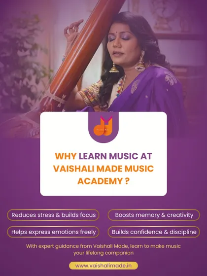 Why learn music with us? Because it reduces stress, boosts memory, helps you express emotions freely, and builds confidence. With our expert guidance, music can become your lifelong companion.