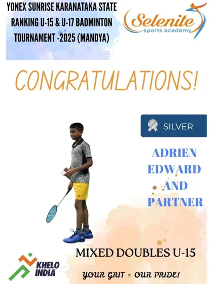 Individual highlights from our successful Mandya tournament, celebrating our gold and silver medal winners in singles and doubles.