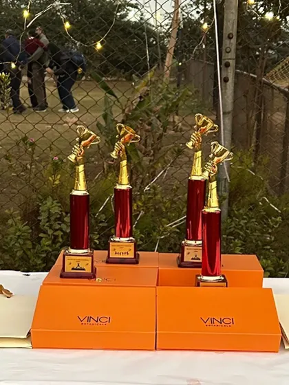 The spoils of a year of hard work. The trophies and gift hampers for our award winners.