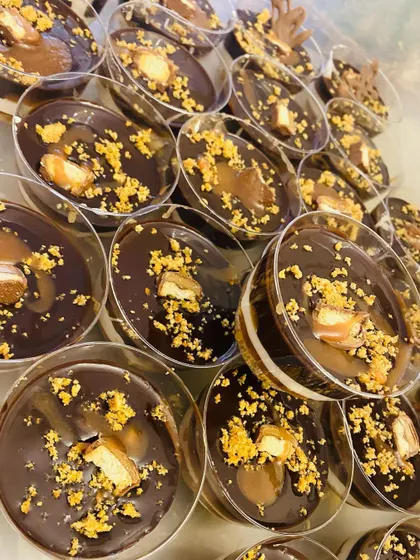 A large batch of Twixter cups, each one a perfect single-serving treat.