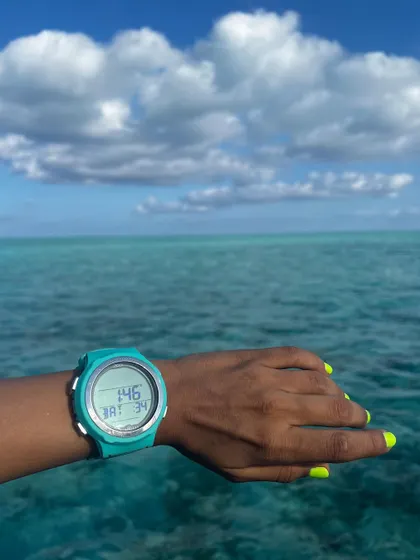 It's time. A look at a dive computer before heading into the deep blue. We welcome all levels, whether you're getting your open water certification or are an advanced diver.